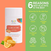 PLAY PITS - Natural Kids Whole Body Deodorant - Safe for Girls & Boys w/Sensitive Skin of All Ages - Clean & Paraben Free ...