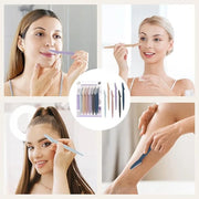 D 12 PCS Eyebrow Razor,Dermaplane Razor,Face Razors for Women,Dermaplaning Tool for Face,3 Colors Facial Hair Shavers with...