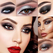 Black Smoky Eye shadow Palette, 9 Colors True Black Dark Grey Smokey Goth Makeup Pallet, 9 Soft Matte Shimmer High Pigment...
