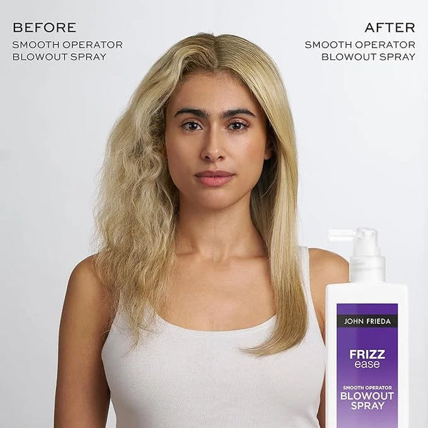 John Frieda Frizz Ease Smooth Operator Blowout Spray, Anti-Humidity, Hair Gloss, Heat Protection Spray for Hair, 6.77 Oz -...