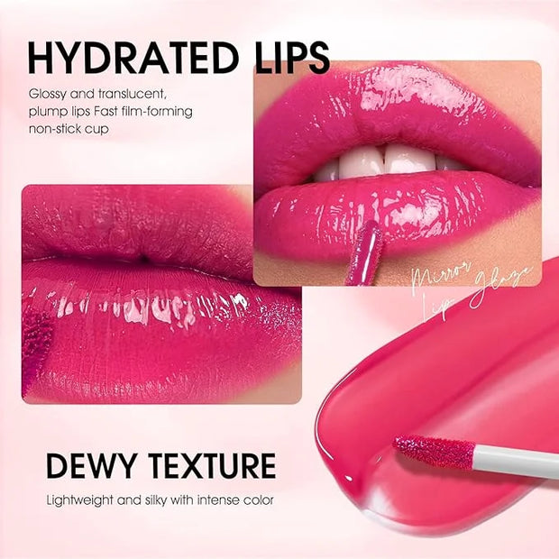 LANGMANNI 12Pcs Lip gloss Collection Makeup Set, Shiny Smooth Soft Liquid Lip Glosses Lip Stain With Rich Varied Colors Fo...