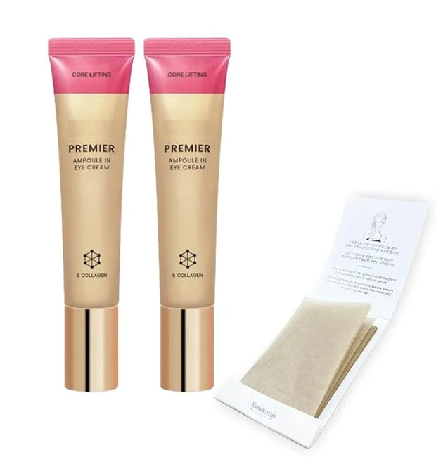 2024 Season12 Premier Ampoule in Core Lifting Eye Cream For Face 40ml X 2ea With ROSANO Oil Control Paper - Product Image
