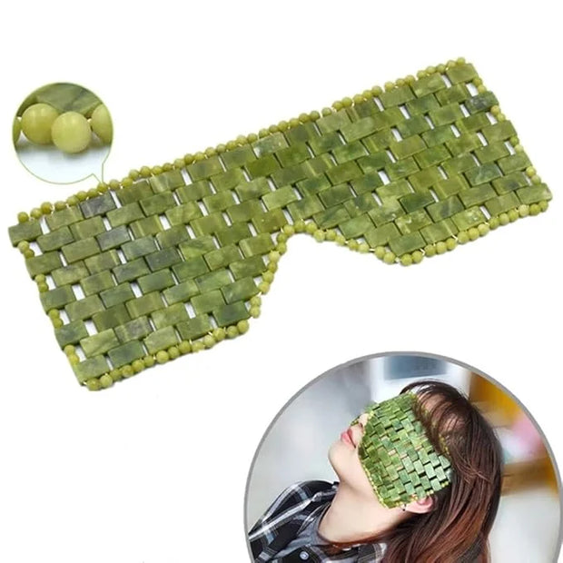 AITELEI Natural Jade Eye Mask Anti-Aging Facial Sleeping Eye Mask Hot or Cold Therapy Blindfold for Puffy Eyes, eye masks ...