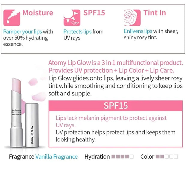 Atomy Lip Glow 3.3g x 2 Color