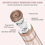 Electric Eyebrow Trimmer, 3 in 1 Facial Hair Remover for Women, Waterproof Rechargeable Hair Shaver for Face Eyebrow Leg B...
