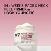 No7 Restore & Renew Multi Action Face & Neck SPF 30 Day Cream - Firming & Hydrating Face Moisturizer with Hyaluronic Acid ...
