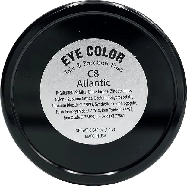 Atlantic Navy Denim Royal Blue Sparkling Pressed Powder Single Vegan Eyeshadow; Talc, Paraben & Cruelty Free - Product Image