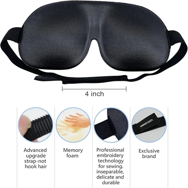 Sleep Mask Invisible Alar Deep Orbit 3D Eye Mask Ultra Lightweight & Comfortable Sleeping Mask for Travel, Nap, Shift Work...