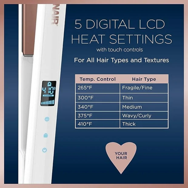 Conair Double Ceramic Flat Iron, 1-inch Digital Flat Iron - Product Image
