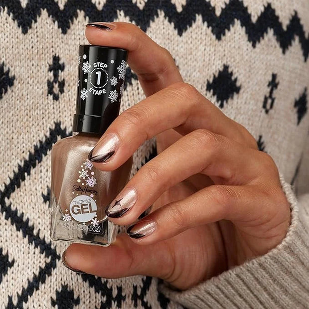 Sally Hansen Miracle Gel, Hot Cocoa Cuddles, Long Lasting, Gel-Like Formula, No UV Lamp Needed, Opaque, Shimmery Brown Nai...