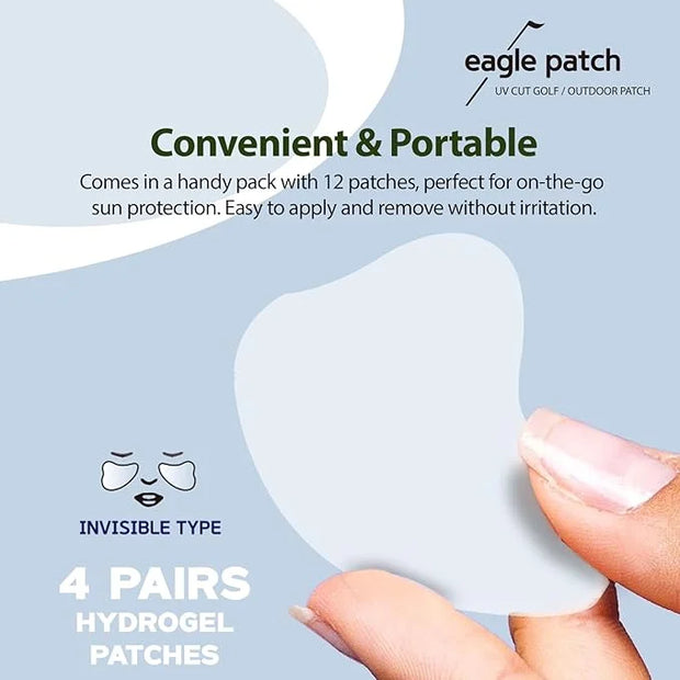 UV Protection Golf Patch (Clear, 4 PCS)- Hydrating Sunscreen Gel Facial Patches for Outdoor Activities, Skin Care Sunblock...