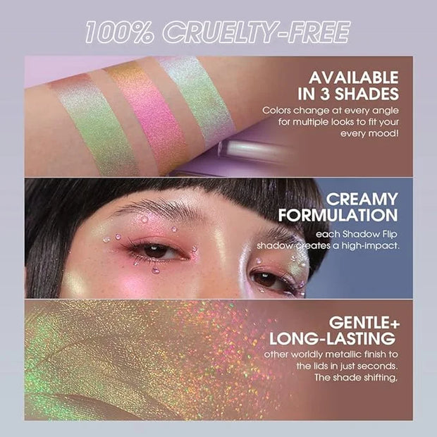 Jolilab Metallic Liquid Chameleon Eyeshadow, Multi-Dimensional Eye Looks, Long-lasting Holographic Glitter Multichrome Eye...