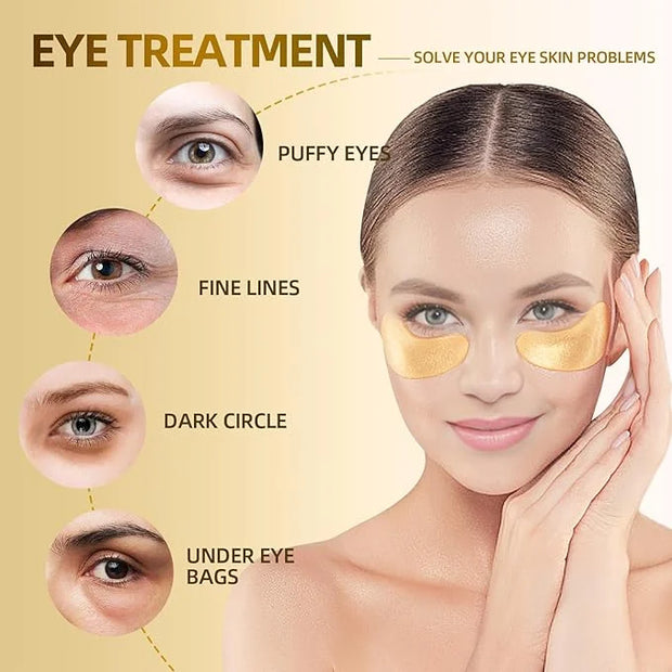 Brightening Eye Masks, Hydrating Eye Masks W/Caffeine Hydrolyzed Collagen & Centella Asiatica- Under Eye Patches For Dark ...