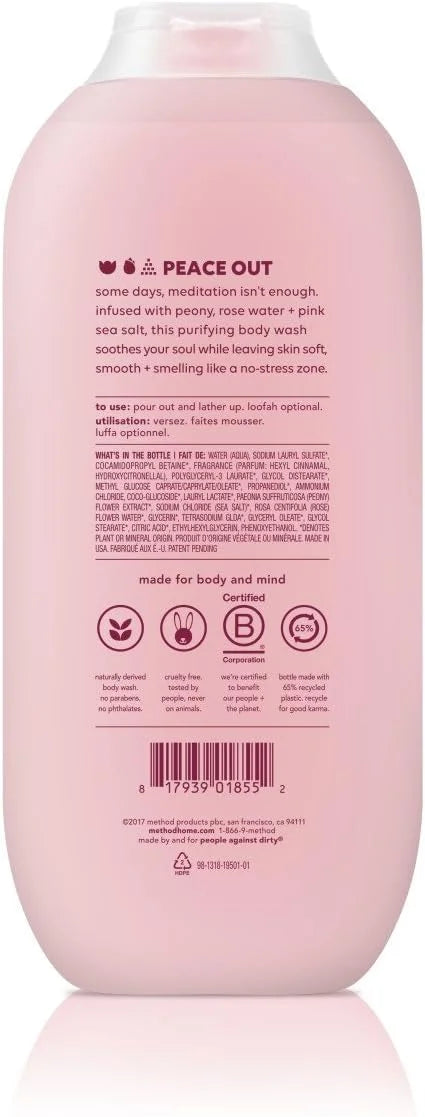 Method Body Wash, Pure Peace, Paraben and Phthalate Free, 18 oz (Pack of 6) - Product Image