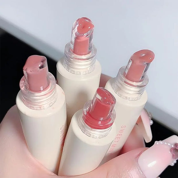 4 Pcs Hydrating Jelly Lip Gloss,Long Lasting Waterproof Non-Stick Cup Lip Glaze Set,Moisturizing Tinted Lip Balm,Mirror Li...