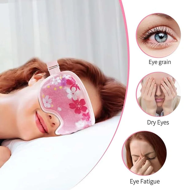 ZNCUETD Ice Eye Mask Gel - 2 Packs Reusable Cold Compress for Dark Circles, Puffiness, Dry Eyes, Migraine, Stress Relief -...