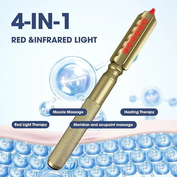 LED Red Light Therapy Eye Device, 3 Modes Red Light Eye Mask with Multi-Frequency Vibration + Red Light Therapy Massager S...