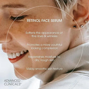 Advanced Clinicals Retinol Body Lotion + Retinol Serum 2PC Skincare Set For Women & Men Helps Diminish Appearance Of Crepe...