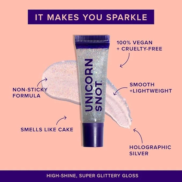 UNICORN SNOT Glitter Lip Gloss - Sparkly Lip Shine - Stocking Stuffers for Women, Gifts for Teen Girls - Vegan & Cruelty-F...