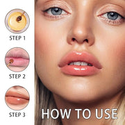 2PCS Lip Mask Overnight, Honey&Strawberry Moisturizing Exfoliator