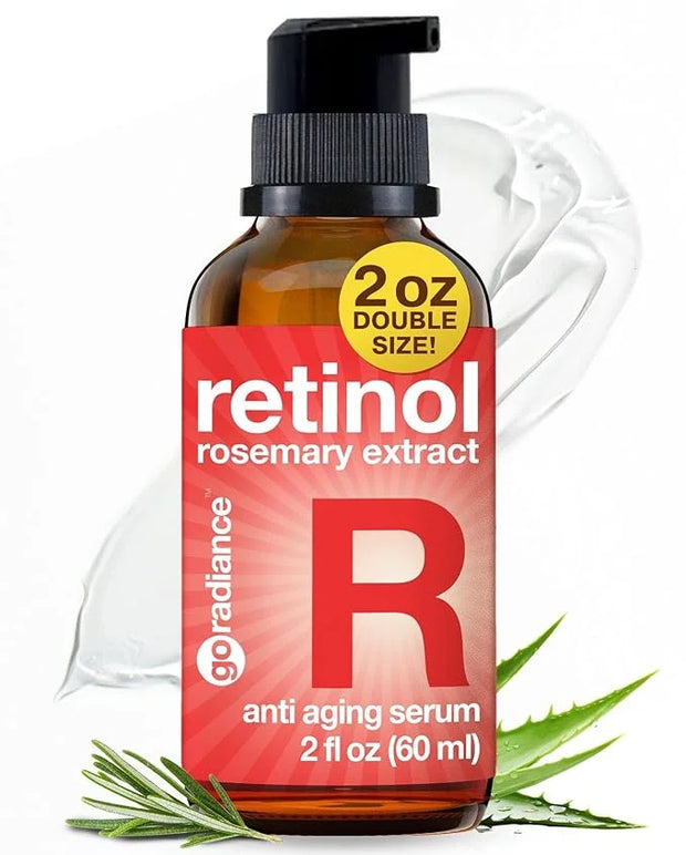 2X BIGGER 2OZ, Go Radiance 1% Retinol Serum for Face, Dark Spot Remover for Face, Anti Aging Serum, Pure Retinol for Face,...