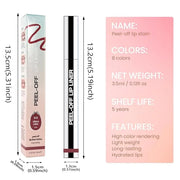 Matte Lip Gloss Stain-Peel Off Lip Liner Tattoo, Brownish Red Lip Tint，Long Lasting Peel Off Lip Stain, Waterproof Transfe...