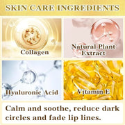 30 Pairs Lip Masks & Eye Masks, 24K Gold Gel Crystal Collagen Eye Patches for Puffy Eyes, Effectively Moisturizing & Reduc...