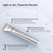 Caffeine Eye Cream for Dark Circles, Puffiness & Puffy Bags - Under Eye Serum with Caffeine, Niacinamide, Hyaluronic Acid,...
