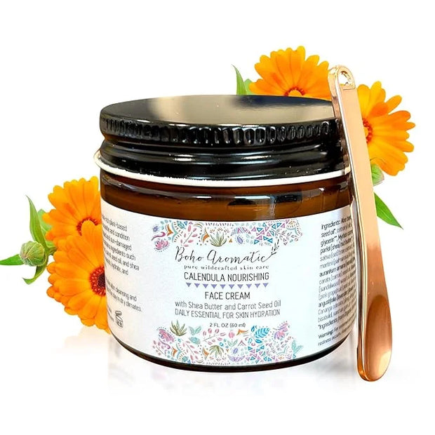 Calendula Nourishing Face Cream for Dry Skin, Natural & Organic Facial Cream, Hydrating and Moisturizing skin care product...