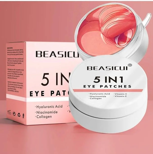Under Eye Patches - 5 in 1 Under Eye Mask Hyaluronic Acid & Collagen,Under Eye Face Mask,Dark Circles and Puffy Eyes, Unde...