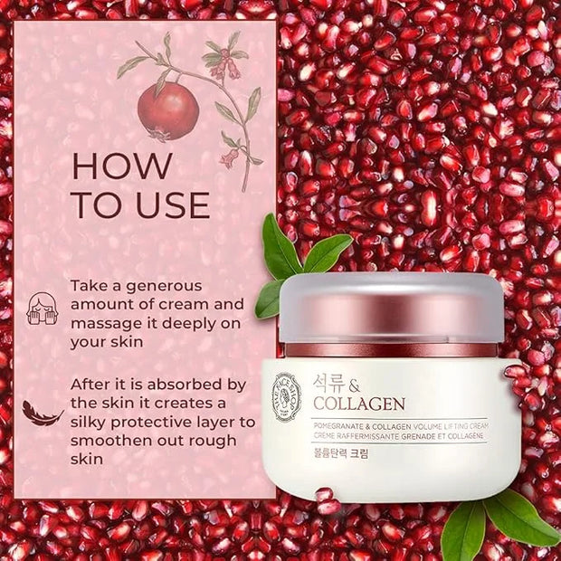 The Face Shop Pomegranate & Collagen Volume Lifting Eye Cream | Deep Revitalizing Cream for Elasticity, Firmness & Density...