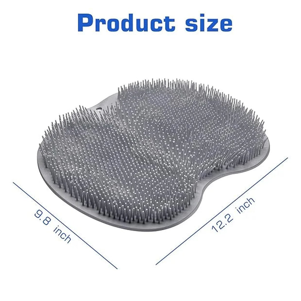 Shower foot scrubber mat back
