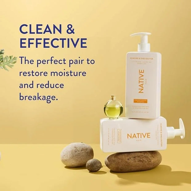 Native Shampoo and Conditioner Contain Naturally Derived Ingredients| All Hair Type Color & Treated, Fine to Dry Damaged, ...