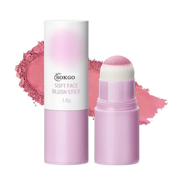 Soft Face Blush Stick, Matte Natural Long Lasting Blush for a Flawless Finish, Creamy Blendable Formula for All Skin Types...