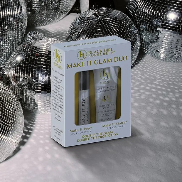 – Face & Lip Sunscreen Make It Glam Duo – 1 SPF 45 Make it Matte Clear Sunscreen for Face & 1 Make it Pop SPF 50 Sungloss ...