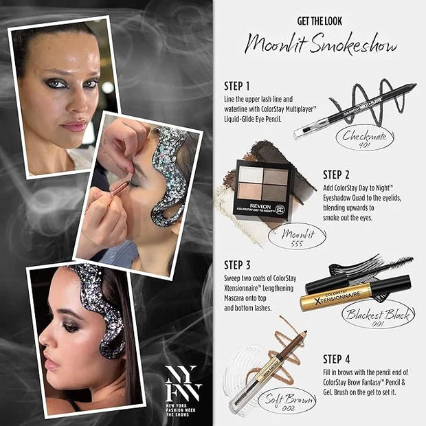 Revlon ColorStay Brow Fantasy, All In One Eyebrow Powder Pencil with Shaping Clear Gel, Gel Infused with Panthenol, Smudge...