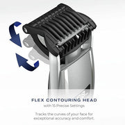 ConairMAN Beard Trimmer for Men, for Face and Mustache, Wet/Dry Beard and Stubble Trimmer, Flex Contouring Head with 15 Pr...