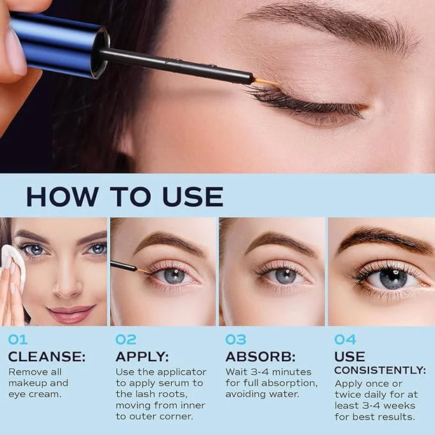 Premium Eyelash Growth Serum, LashRay Advanced Rapid Lash Serum for Eyelash Growth with Natural Formula - Boost Thicker, L...