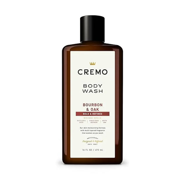 Cremo Body Wash Men, A Sophisticated Blend of Distillers Spice, Fine Bourbon and White Oak, 16 Fl Oz - Product Image