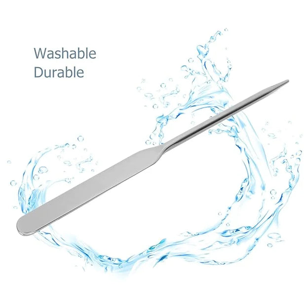 Makeup Spatula,Liquid Foundation Spatula, Stainless Steel Ergonomic Nail