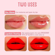 Ruby Kisses Broadway Vita-Lip Clear Lip Gloss (8 Pack), Ultra-Hydrating & Soothing Formula with Vitamins, High-Shine Non-S...