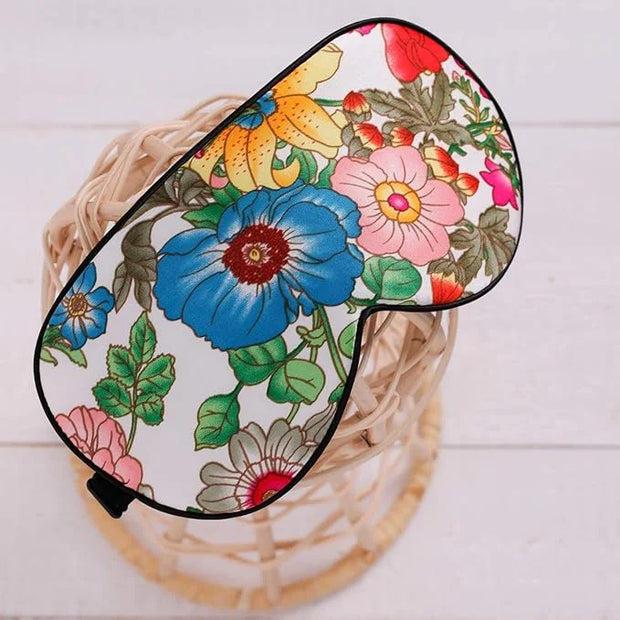 Maxfeel 100% Pure Silk Eye Mask - Sleep Eye Cover in Printed Colors (#10) - Product Image