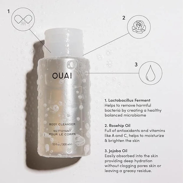 OUAI Body Cleanser Refill, Dean Street - Foaming Body Wash with Jojoba Oil and Rosehip Oil to Hydrate, Nurture, Balance, S...