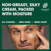 Mens Oil Control 4-Piece Skincare Set, for Oily & Acne Skin, including a Face Scrub, Skin-Clearing Toner, Light Moisturise...