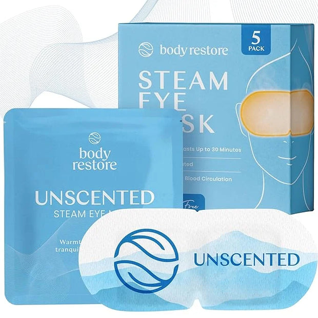 Body Restore Self Heated Steam Eye Mask 5 Pack - Fathers Day Unique Gifts for Dad, Relaxation Gifts for Her and Him, Best ...