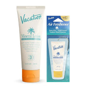 Vacation Mineral Lotion Sunscreen SPF 30 + Air Freshener Bundle, Premium Zinc Sunscreen For Sensitive Skin, Hydrating + Li...
