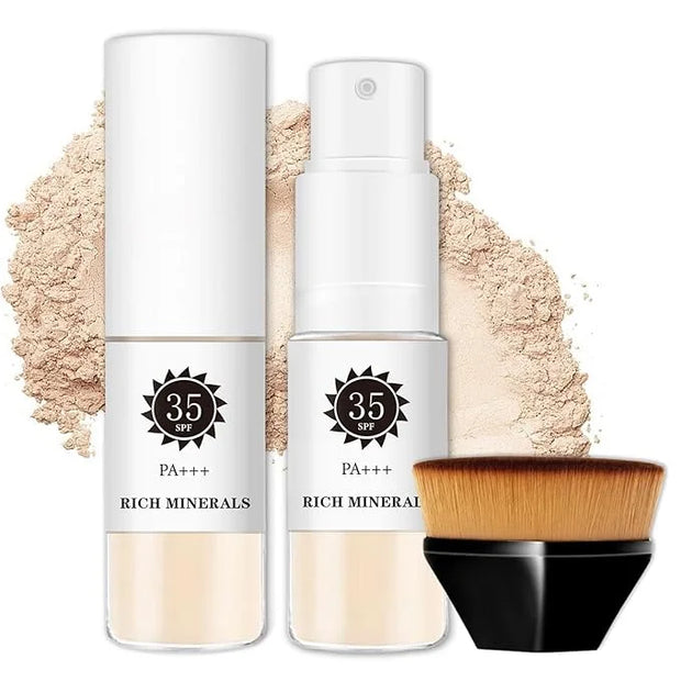 AWCCXMYM Sunscreen Powder Setting Powder SPF 35 Mineral Full Coverage Scalp Sunscreen Setting Spray Powder Makeup for Hair...