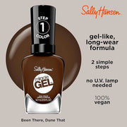 Sally Hansen Miracle Gel™, Been There, Dune That, Long Lasting, Gel-Like Formula, No UV Lamp Needed, Brown Nail Polish (Pa...
