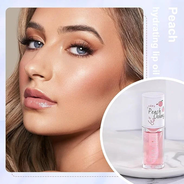 2Pcs Crystal Jelly Moisturizing Lip Oil Hydrating Lip Gloss Set, Non-sticky Fresh Texture Nourishing Plumping Lip Oil Long...