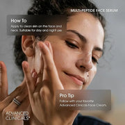 Advanced Clinicals Multi Peptides Serum For Face | Visible Anti Aging Hydrating Collagen Peptide Facial Serum With Vitamin...